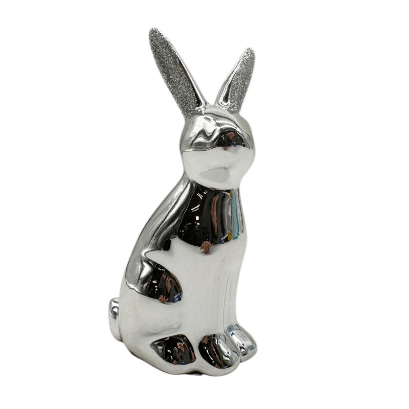 Osterhase Silber ca. 13 cm