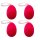 Samt Ostereier 4er Set Pink ca. 8 cm