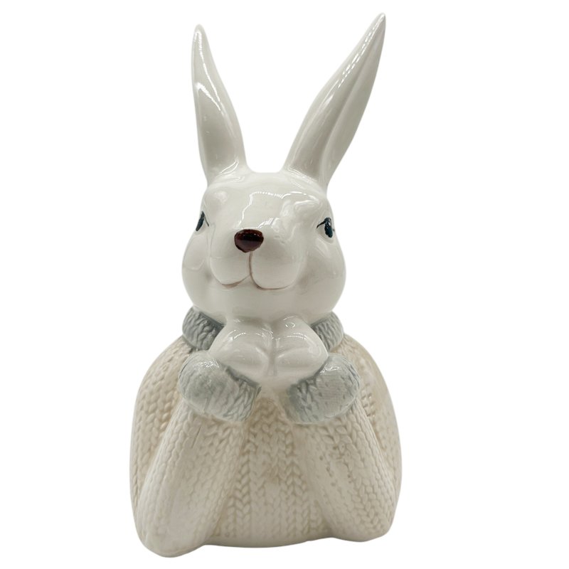 Keramik Osterhasen Büste Weiß ca. 18 cm