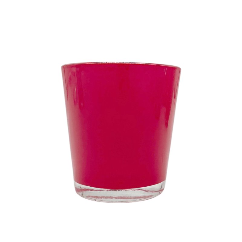 Teelicht Glas Pink ca. 7,6 cm