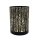 Windlicht Glas Schwarz ca. 12 cm