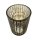 Windlicht Glas Schwarz ca. 12 cm