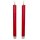 LED Echtwachs Stabkerzen  im 2er Set Rot ca. 24 cm