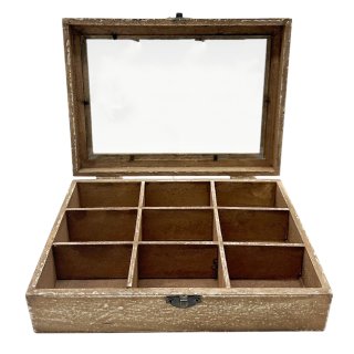 Teebeutel Organizer Holz Hellbraun ca. 24 cm