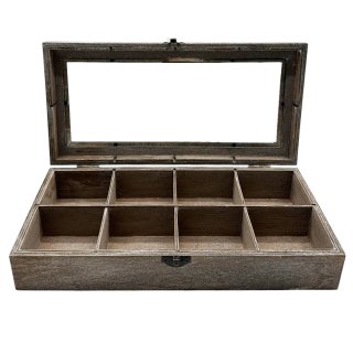 Teebeutel Organizer Holz Braun ca. 31,5 cm
