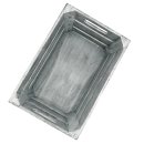 Deko Holzkiste Grau Usedlook ca. 30 cm