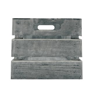 Deko Holzkiste Grau Usedlook ca. 25 cm