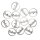 Holz Streudeko "Hochzeit" Weiß 12er Set Ø ca. 3 cm