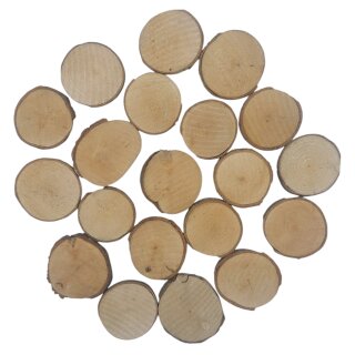 Mini Holzscheiben Streudeko 20 Stück Ø ca. 6 cm