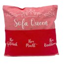 Deko Kissen " Sofa Queen " Pink/Rot ca. 40 cm