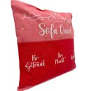 Deko Kissen " Sofa Queen " Pink/Rot ca. 40 cm