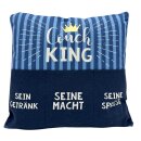 Deko Kissen " Couch King " Blau ca. 40 cm