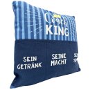 Deko Kissen " Couch King " Blau ca. 40 cm