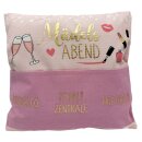 Deko Kissen " Mädels Abend " Rosa ca. 40 cm