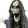 Halloween Figur " Der Tod " mit rot leuchtenden Augen und Sound Schwarz ca. 180 cm