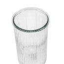 Glas Vase geriffelt Klar ca. 21,5 cm