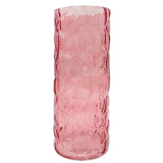 Glas Vase Pink ca. 29,3 cm
