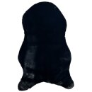 Kunstfell-Teppich Schwarz ca. 80 cm