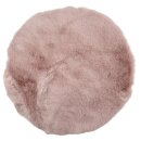 Kunstfell-Teppich Rund Rosa Ø ca. 35 cm