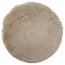 Kunstfell-Teppich Rund Beige Ø ca. 35 cm
