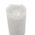 LED Echtwachs Stumpenkerze Silber/Gräulich ca. 15 cm
