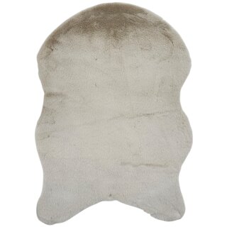Kunstfell-Teppich Beige ca. 90 cm