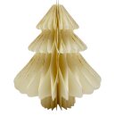 Papier Tannenbaum Creme/Gold  ca. 15 cm