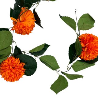 Künstliche Dahliengirlande Orange ca. 220 cm