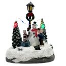 Mini LED Weihnachtsdorf " Schneemann"