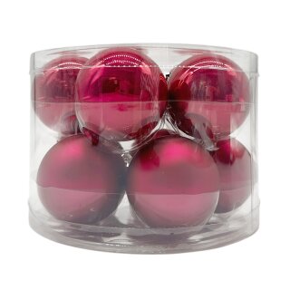 Glas Christbaumkugeln im 10er Set Pink Ø ca. 6 cm