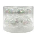 Glas Christbaumkugeln im 10er Set Klar mit Farbschimmer...