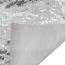 Fell Deko Stoff Weiß/Silber ca. 270 cm