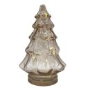 LED Glas Tannenbaum Braun ca. 19,5 cm