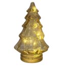 LED Glas Tannenbaum Braun ca. 19,5 cm
