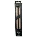 LED Echtwachs Stabkerzen  im 2er Set Beige ca. 24 cm
