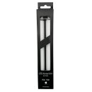 LED Echtwachs Stabkerzen  im 2er Set Weiß ca. 24 cm