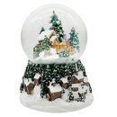 Schneekugel Spieluhr Bunt ca. 12,5 cm