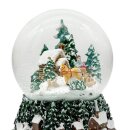 Schneekugel Spieluhr Bunt ca. 12,5 cm