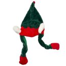 Weihnachtsmütze Elfe Rot/Grün/Weiß