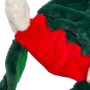 Weihnachtsmütze Elfe Rot/Grün/Weiß
