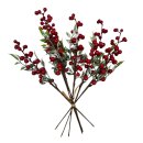 Künstliche Beerenzweige Rot im 6er Set ca. 33 cm