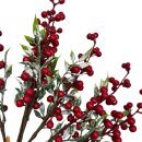 Künstliche Beerenzweige Rot im 6er Set ca. 33 cm