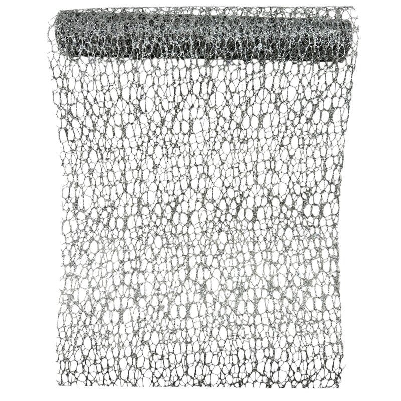 Glitzer Deko Stoff Silber ca. 200 cm