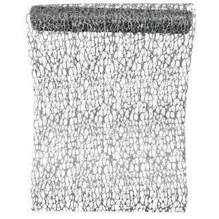 Glitzer Deko Stoff Silber ca. 200 cm