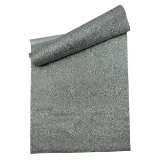 Glitzer Deko Stoff Silber ca. 200 cm