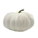 Herbstlicher Deko-Kürbis aus Samt Weiß...