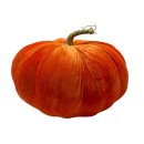 Herbstlicher Deko-Kürbis aus Samt Orange Ø...