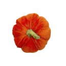 Herbstlicher Deko-Kürbis aus Samt Orange Ø...