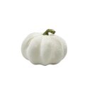 Herbstlicher Deko-Kürbis aus Samt Weiß...