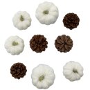 Herbstlicher Deko-Mix 9er Set Weiß/Natur